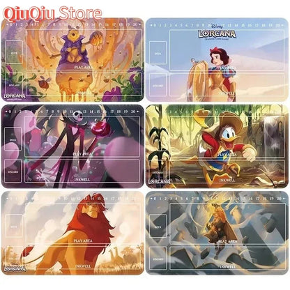 60x35x0.2Cm Cartoon Anime Lorcana Card Battle Single Tcg Game Mat Game Table Mat Card Mat Collection Toys Gift