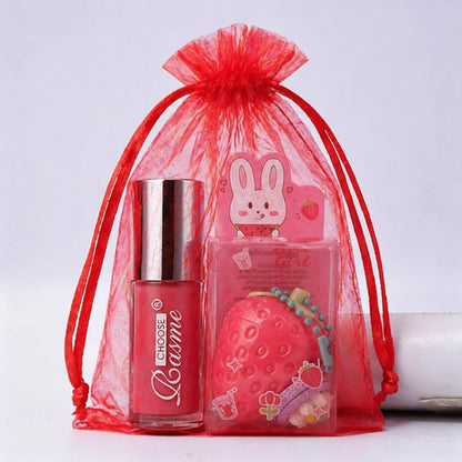 4-Color Random Sending Strawberry Lip Gloss Lipstick Moisturizing Winter Antifreeze Anti Crack Moisturizing Lasting lip balm