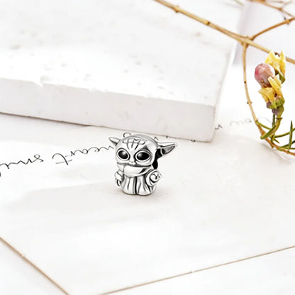 Disney 2026 Charms for Bracelet 925 Sterling Silver Darth Vader Grogu Beads Pendant DIY Jewelry Making Gift for Women Men Fans