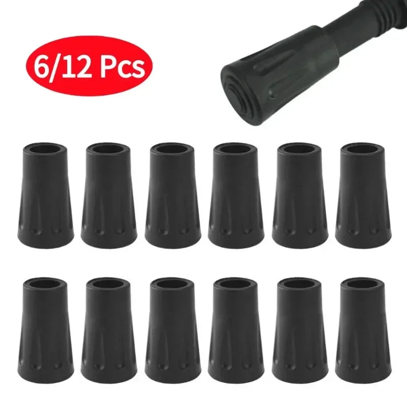 Anti-Slip Hiking Sticks with Cap Protection Cap Pointe De Canne De Marche Cushioning Tips 6/12 Pieces Escalade