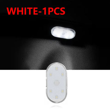 1/2/4Pcs LED Touch Light Mini Car Interior Lighting USB Rechargeable Auto Roof Ceiling Reading Lamps Atmosphere Decoration Lamp