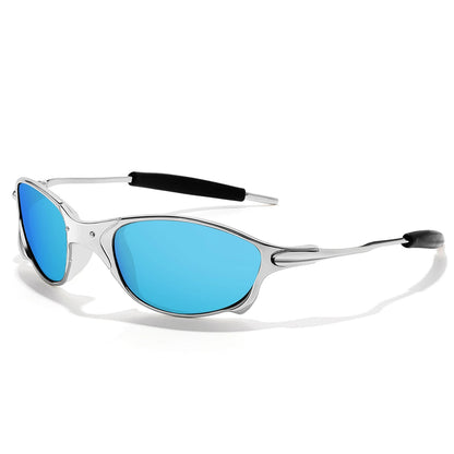 Men And Women Trendy Cycling Sunglasses Metal Shades With UV Protection for Outdoor Sports, Running, Hiking, Driving Travel