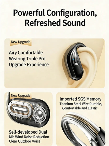 Wholesale Wireless Headphones Bluetooth 5.4 Earphones True with Mic Button Control Noise Reduction Earhooks Waterproof Headset