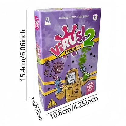 Interesting Virus Infected Card Game English Version Tabletop Card Interactive Game for Family Gatherings Couples Adult Parties