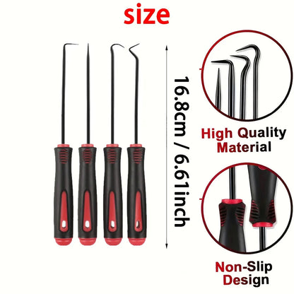 10/4Pcs Precision Pick and Hook Set, Car Auto Oil Seal/O-Ring Seal Gasket Pick Mini Precision Hooks Professional Puller Remover