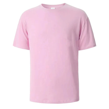 100% Cotton Men's  T-shirt O-neck Solid Color Bottoming Shirt Universal Casual Breathable T-shirt Tops Spring Autumn