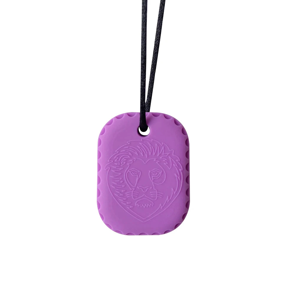 1pcs silicone teether children building block chewing necklace sensory chewing molar pendant oral motor toy for ADHD boy gift