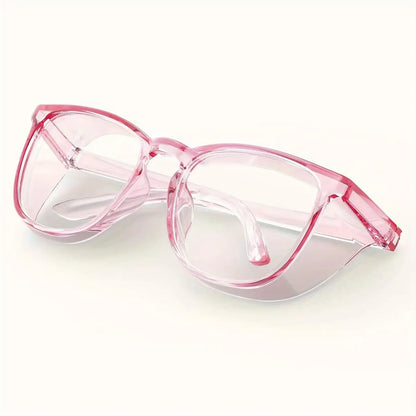 1pc Anti Pollen Safety Glasses Square Anti Fog Blue Light Blocking Glasses with Side Shields for School Daily Life