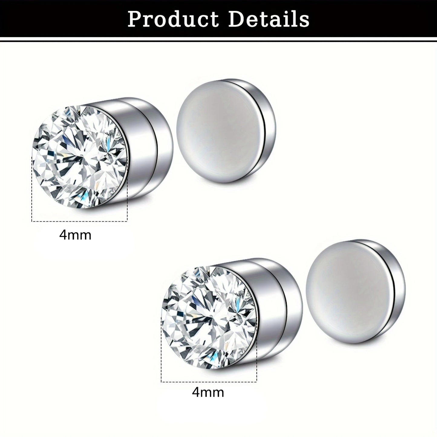 2-Piece Magnetic Faux Nose Studs, Personalized Punk Style, Fashion Women's Nose Jewelry Set, No Piercing Required, Vintage Style