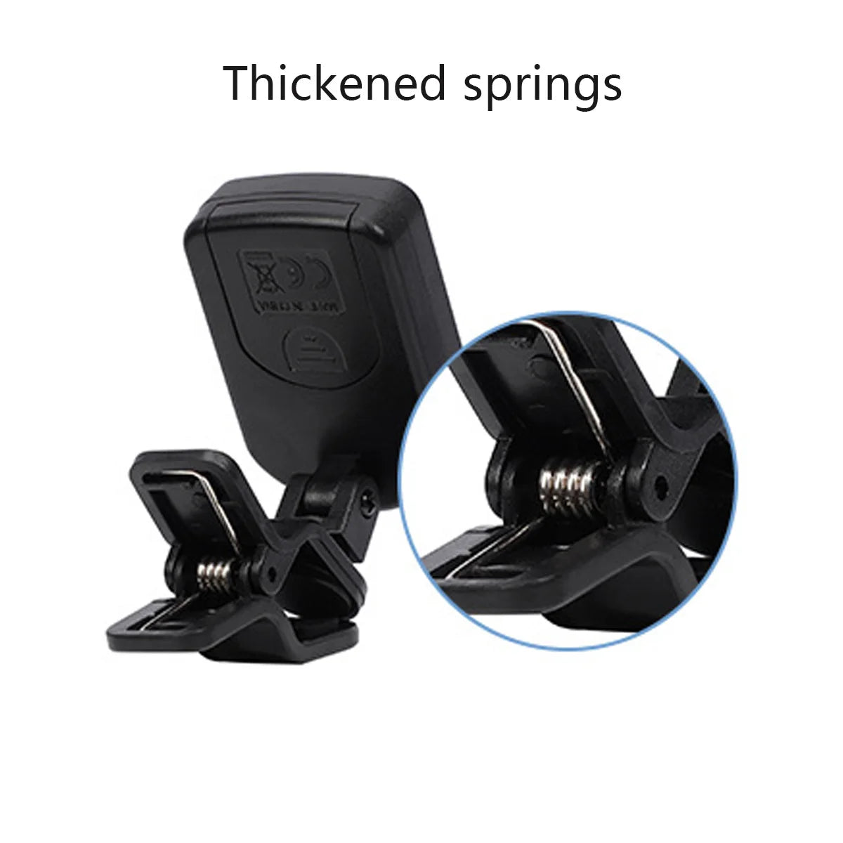 Electronic Clip-On Digital Guitar Tuner Colorful LCD Screen for Violin Bass Ukulele Chromatic Tuning Modes Bass