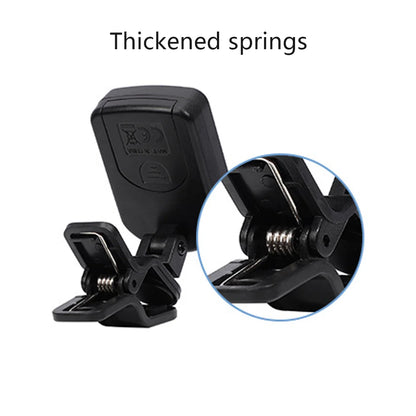 Electronic Clip-On Digital Guitar Tuner Colorful LCD Screen for Violin Bass Ukulele Chromatic Tuning Modes Bass