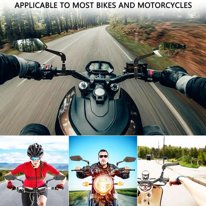 DOMEN Bicycle Rearview Bike 360° Rotate Adjustable Wide Angle Mirror Road Bike Handlebar Rear View Mirrors Bike Accessories