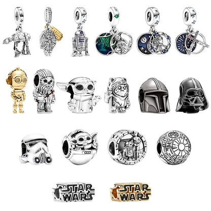 Star Wars Charm Beads Pendant fit Original Snake Silver Bracelet Necklace Beads for Diy Jewelry Women Gift