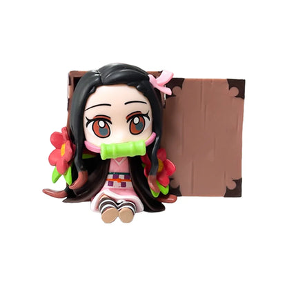 Demon Slayer Tanjiro Kamado Nezuko Anime Cartoon Figure Blind Box Creative Personalized Statue Model Ornament Surprise Gift Box