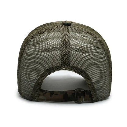 American Flag Camouflage Sticker Embroidered Baseball Cap Net Hat Men Outdoor Velcro Cap