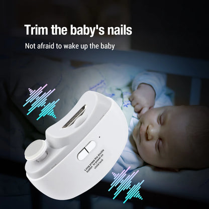Electric Nail Clipper 2 in 1 Grinding and Polishing with Light Automatic Nail Trimmer Rechargeable Nail Cutter Manicure