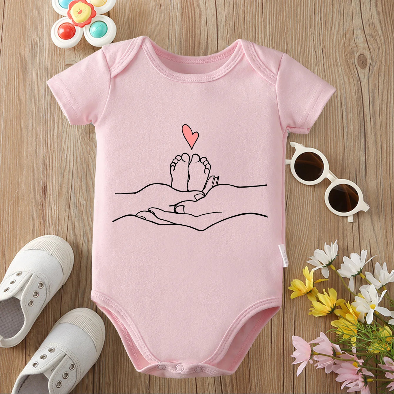 I Love My Family 100% Cotton Bodysuit Soft Baby Cloths Best Gift for Baby Onesie Jumpsuit for 0 To 12 Months Cute Newborn