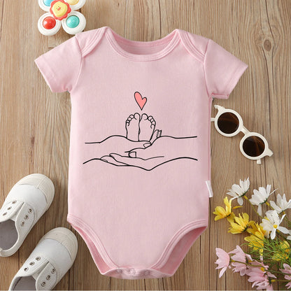I Love My Family 100% Cotton Bodysuit Soft Baby Cloths Best Gift for Baby Onesie Jumpsuit for 0 To 12 Months Cute Newborn