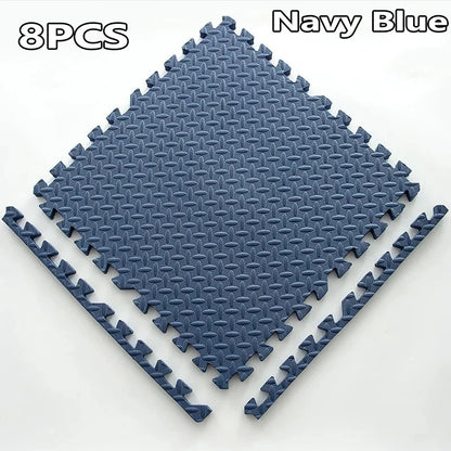 1-16PCS 30*30cm  Sports Gym Protection EVA Leaf Grain Floor Mats Yoga Fitness Non-Slip Splicing Rugs Thicken Shock Room Workout