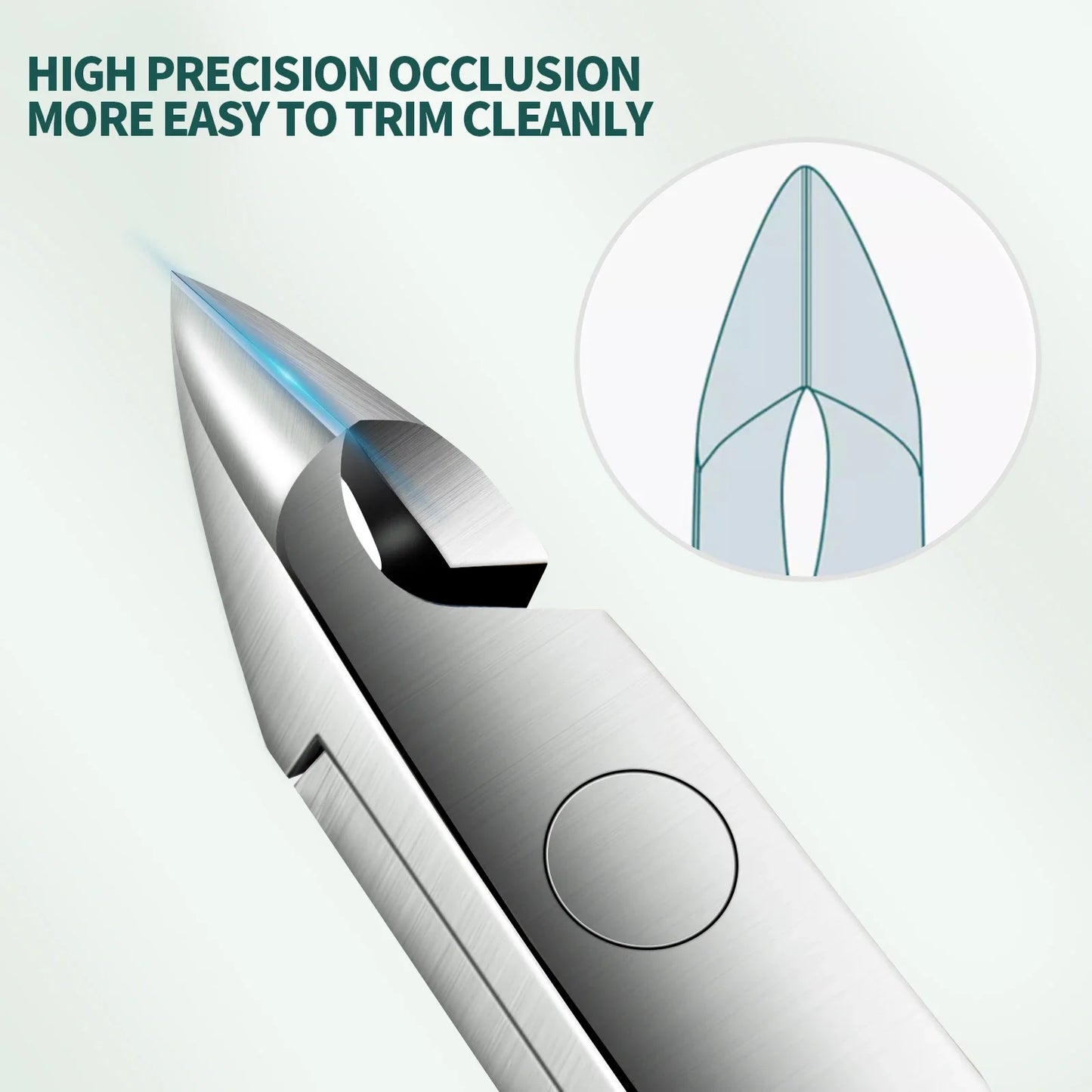 Nailpop Nail Cuticle Scissors Stainless Steel Manicure Pedicure Trimmer and Pusher Silver Dead Skin Scissor Nipper Clipper Tool