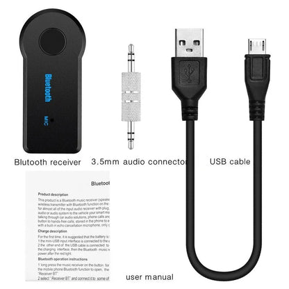 Aux Car Bluetooth 5.0 Receiver 3.5mm 3.5 AUX Jack Stereo Music Audio Car Transmitter Speaker Amplifier Wireless Adapter with Mic