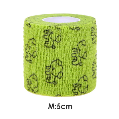 Pet Dog Cat Medical Breathable Elastic Bandage Non-woven Pet Self Adherent Wound Outdoor Retractable Sports Tape Dog Accessories