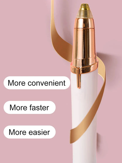 Electric Eyebrow Trimming Tool For Beginners Automatic Electric Eyebrow Trimmer Nose Hair Shaving Brush Scraper 1pc （battery）