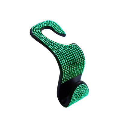 Rhinestone Decor Car Seat Back Hook Hanger Universal Bling Diamond Vehicle Auto Headrest Storage Holder Car Accessories