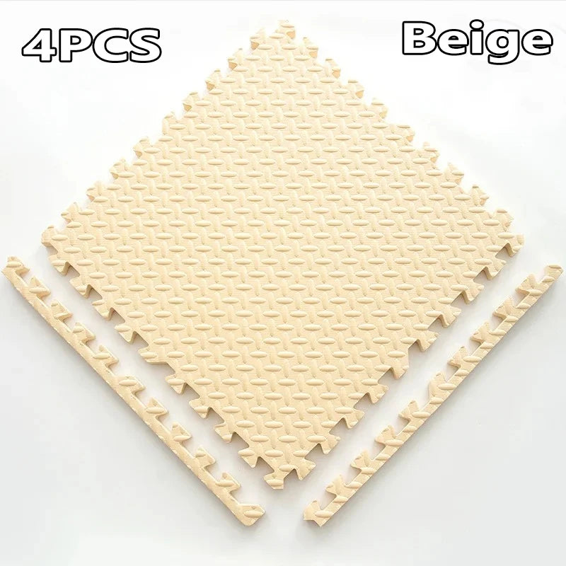 1-16PCS 30*30cm  Sports Gym Protection EVA Leaf Grain Floor Mats Yoga Fitness Non-Slip Splicing Rugs Thicken Shock Room Workout