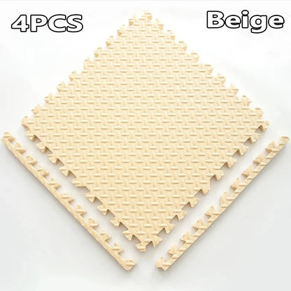 1-16PCS 30*30cm  Sports Gym Protection EVA Leaf Grain Floor Mats Yoga Fitness Non-Slip Splicing Rugs Thicken Shock Room Workout
