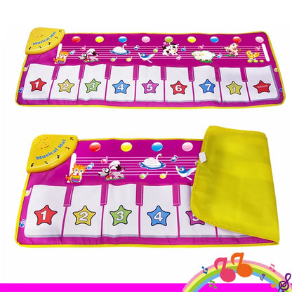Kids Musical Carpet Baby Toddlers Fitness Keyboard Piano Mat Music Play Instrument Montessori Education Toys Gift for Girl Boy