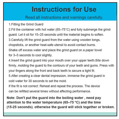 4pcs/Box Mouth Guards for Grinding Teeth Moldable Dental Teeth Night Guard for Adult Stop Teeth Grinding Bruxism Tray