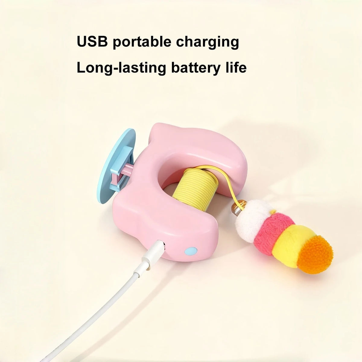 New Type Of Electric Cat Toy with 2 Ropes Smart Hanging Door Auto Swing Feather Toy A Self-entertainment And Cat-teasing Wonder