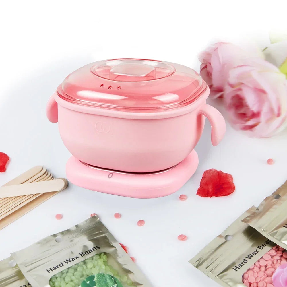 Portable Wax Heater Silicone Hair Wax Machine Spa Body Depilator Paraffin Par For Travel Hair Warmer 400ml