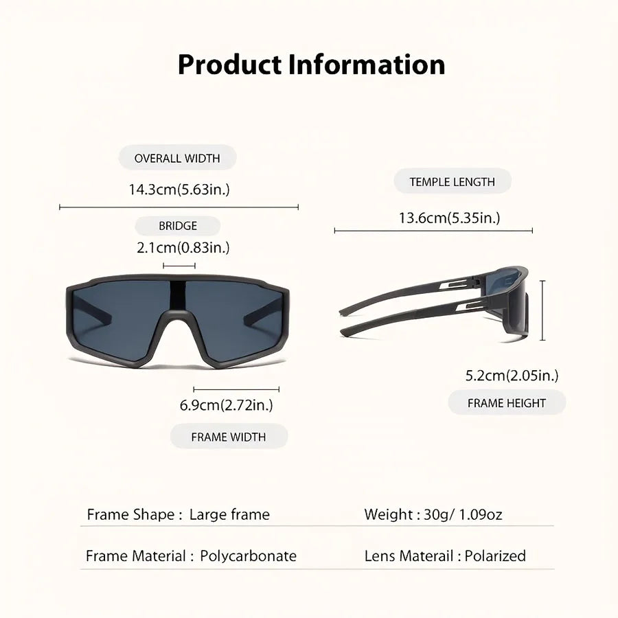 2PCS Oversize Cycling Sunglasses UV400 Protective Outdoor Sports Climbing Driving Bike Glasses Men Women Bicycle Goggles