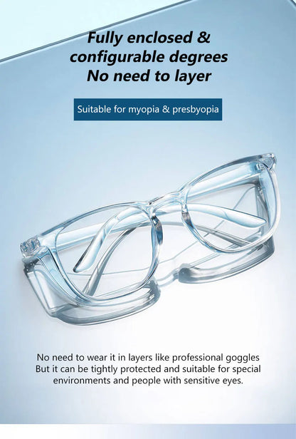 SEAMETAL Anti Blue Light Glasses Lightweight PC Frames Square Clear Lens Glasses Anti Pollen Safety Goggles Eyewear Accessories