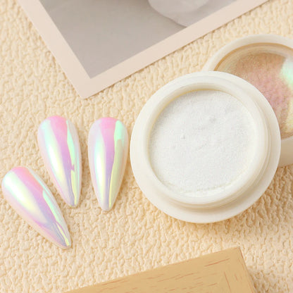 Unicorn Chrome Nail Powder Neon Aurora Mirror Iridescence Nail Pigment Mermaid Pearl Effect Glitter Makeup Nail Art Decorations