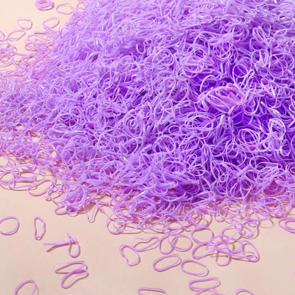 500/1000/2000pcs Girls Colourful Disposable Rubber Band Hair Ties Headband Children Ponytail Holder Bands Kids Hair Accessories