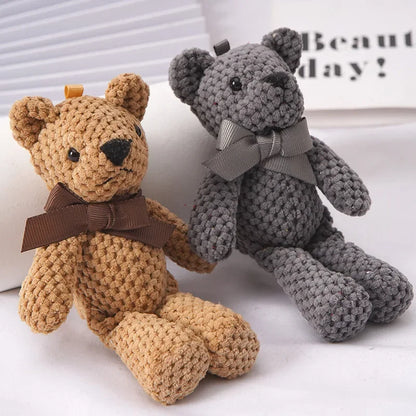 16cm Soft Stuffed Pineapple Bear Plush Toys Mini Teddy Bear Dolls Toy Small Gift for Party Wedding Keychain Bag Pendant Toy Gift
