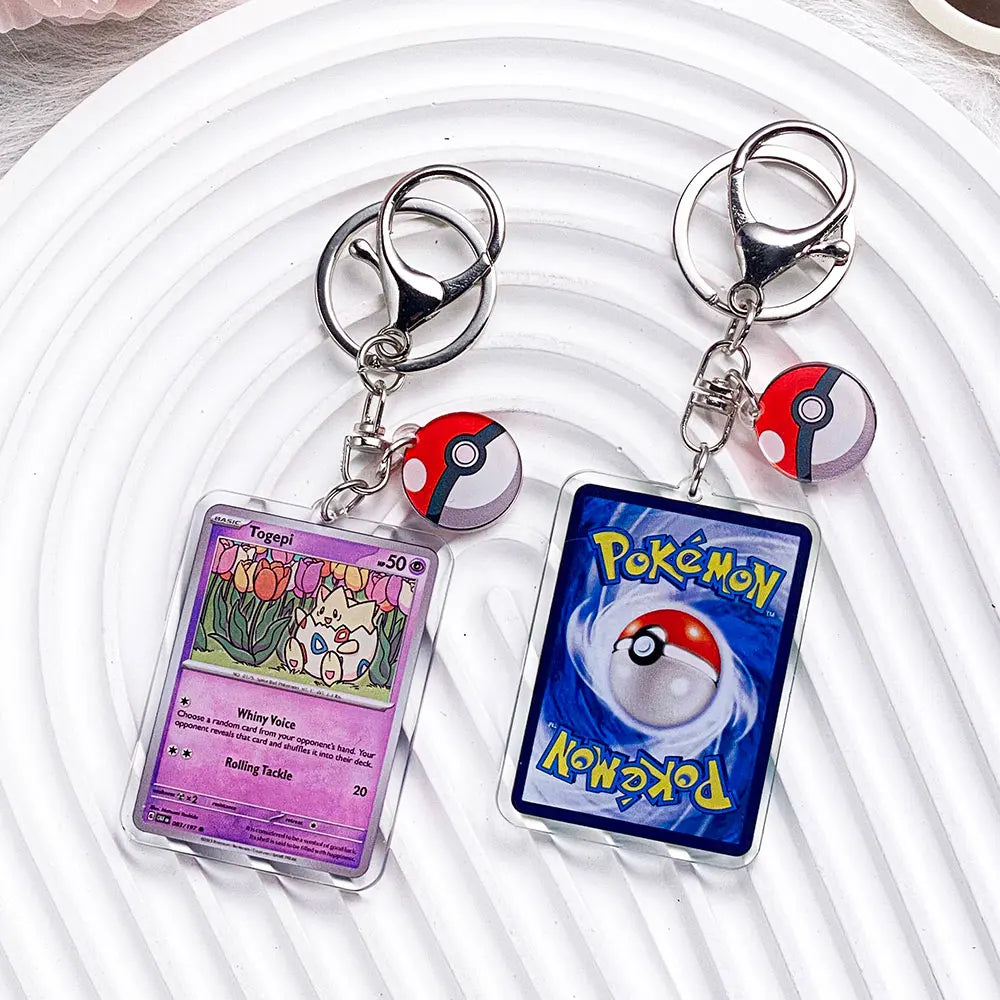 Pokémon Characters Pikachu Bulbasaur Jigglypuff Acrylic Keychain Bag Charms Accessories Backpack Pendant Key Holder Friend Gifts