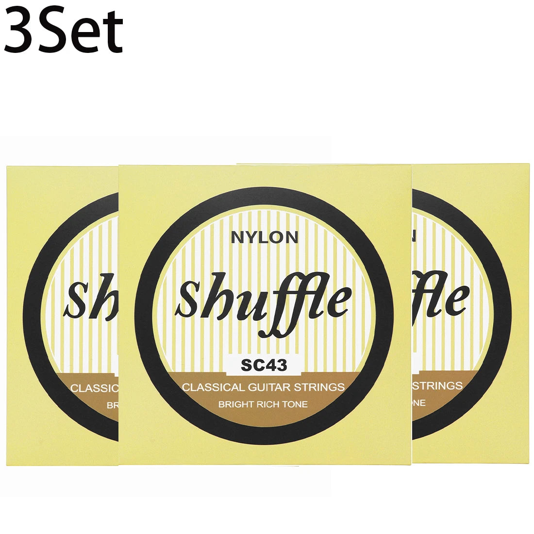 6 Pcs Strings Classical Guitar Strings Black Clear Nylon Guitarra Strings Sliver Plated Copper Wound String Guitar Accessories