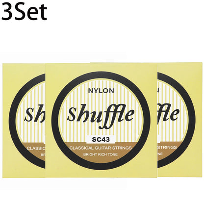 6 Pcs Strings Classical Guitar Strings Black Clear Nylon Guitarra Strings Sliver Plated Copper Wound String Guitar Accessories