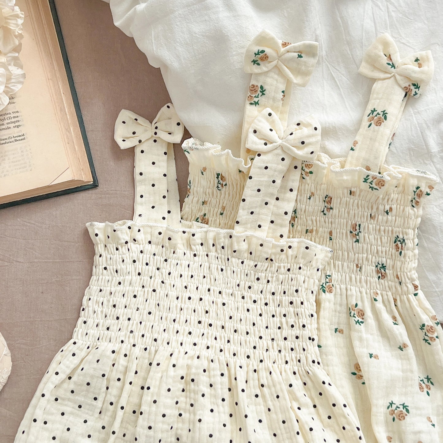 Summer Outfit Kids Baby Clothes Cotton Sleeveless Rompers Newborn Girls Clothes Toddlers Flower Bow Kids One-pieces Bodysuits