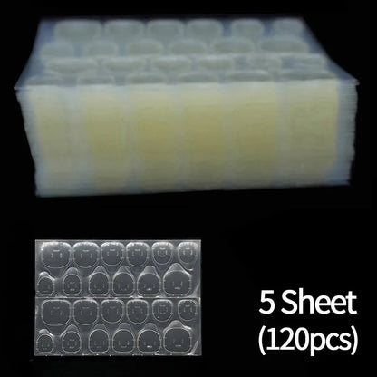 Double Side Nail Jelly Glue Transparent False Nail Art Adhesive Tape Glue Stickers DIY Reusable Manicur Nails Accessories