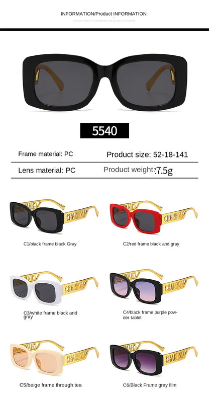 Fashion Fishing Sunglasses Male Female Black Frame Letter Palm Hip-hop Trend Brand High-end Sense Sunglasses Travel Sunglasses