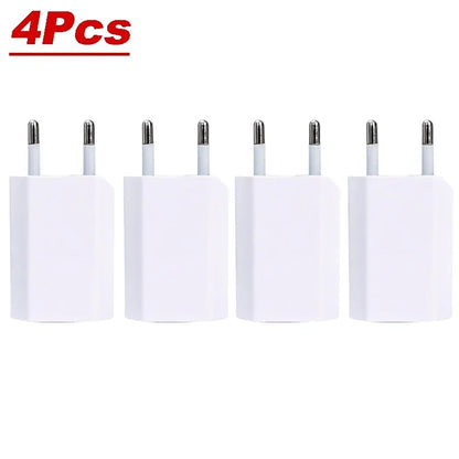 1-5Pcs Universal 5V EU Plug USB Home Travel Mobile Phone Charger For Samsung Xiaomi Redmi  Huawei Charger Power Wall Adapter