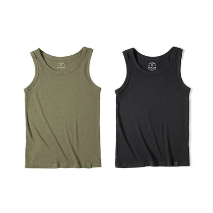 Maden Summer Sleeveless Knitted Tank Tops for Women Solid Color Casual Sports Vest Slim Fit Female Outer Wear Tops