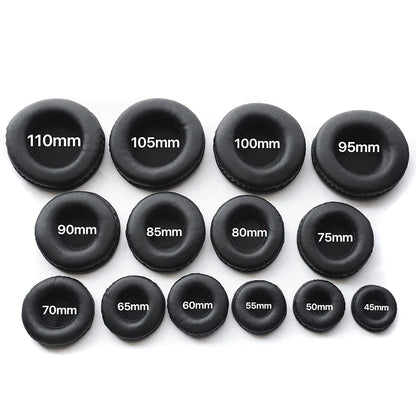 R Ear Pads For Headphones Covers Sponge Leather Foam Cushion 40mm 50mm 55mm 60mm 65mm 70mm 75mm 80mm 85mm 90 95 100 105mm 110mm