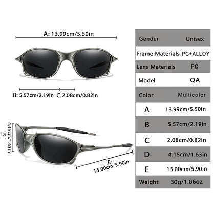 Men And Women Trendy Cycling Sunglasses Metal Shades With UV Protection for Outdoor Sports, Running, Hiking, Driving Travel