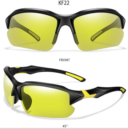 Photochromic Cycling Sunglasses Men Outdoor Sports Tactical Camouflage Goggles Vintage Driving Riding Fishing Windproof